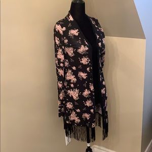 Floral Fringe Cardigan